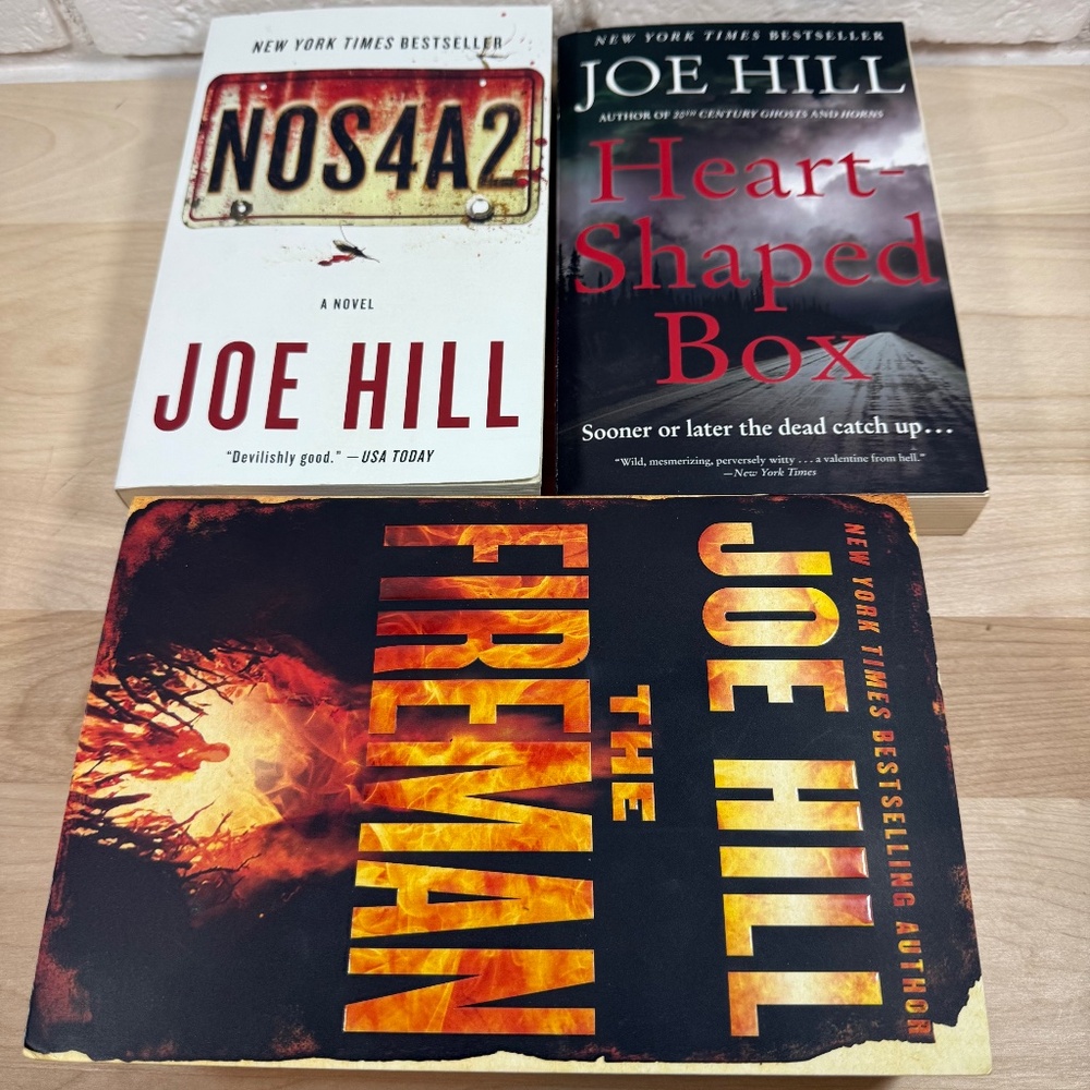 Joe Hill Trade Paperback Books NOS4A2, THE FIREMAN, HEART-SHAPED BOX EUC